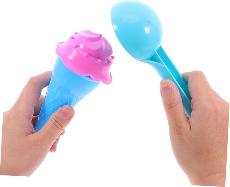 BESPORTBLE Ice Cream Cone Mold Set With Green Yellow Pink Caps Blue Scoops For Sensory Play - Image 4